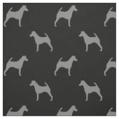 Glattes Fox-Terrier-Silhouette-Muster Stoff (Muster)