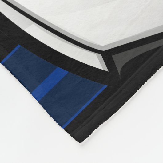 Glattes Fußball-Blau Fleecedecke (Ecke)