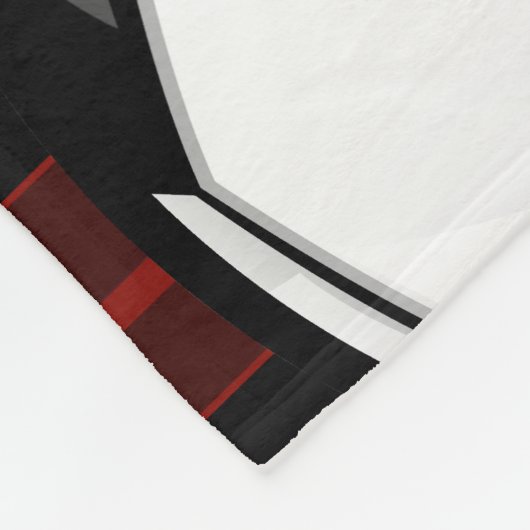 Glattes Fußball-Rot Fleecedecke (Ecke)