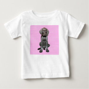 Glattes Graubär-Welpen-Mädchen Baby T-shirt