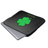 Glattes Kleeblatt Laptopschutzhülle (Vorne Knopf)