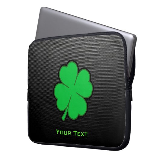 Glattes Kleeblatt Laptopschutzhülle (Vorderseite Links)
