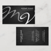 Glattes Monogramm-beruflicher Fotograf Visitenkarte (Vorne/Hinten)