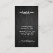 Glattes Monogramm-beruflicher Fotograf Visitenkarte (Rückseite)