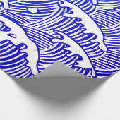 Glattes Packpapier, 30" x 6' JAPANER BEWEGEN Geschenkpapier (Ecke)