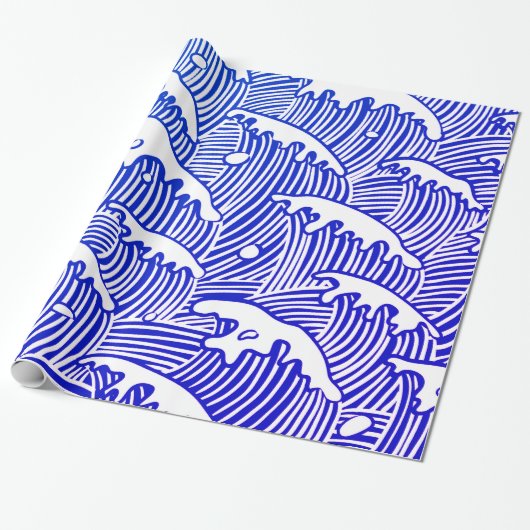 Glattes Packpapier, 30" x 6' JAPANER BEWEGEN Geschenkpapier (Ungerollt)