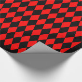 Glattes Packpapier, 30" x 6' ROTER HARLEKIN Geschenkpapier (Ecke)