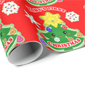 Glattes Packpapier des Babys erstes Weihnachts (Rolleneckpunkt)