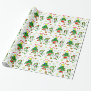 Glattes Packpapier des Babys erstes Weihnachts