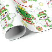 Glattes Packpapier des Babys erstes Weihnachts (Rolleneckpunkt)