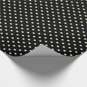 Glattes Packpapier punktiert Kreis-schwarze Creme (Ecke)