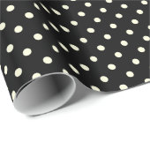 Glattes Packpapier punktiert Kreis-schwarze Creme (Rolleneckpunkt)