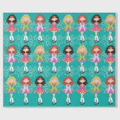 Glattes Packpapier Spulen-Prinzessinnen (Flach)