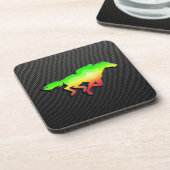 Glattes Pferderennen Untersetzer (Linke Seite)