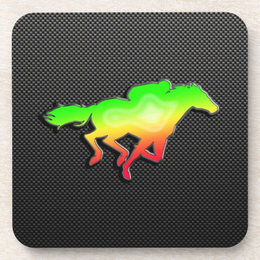 Glattes Pferderennen Untersetzer (Vorderseite)