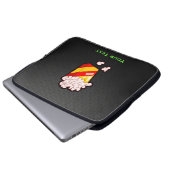 Glattes Popcorn Laptopschutzhülle (Vorne Knopf)