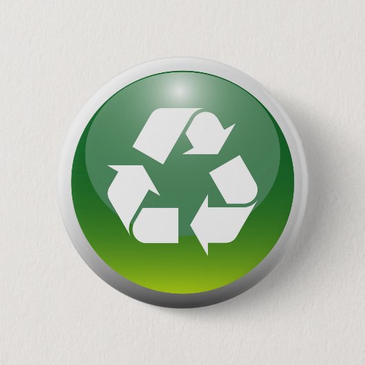Glattes recycelndes Zeichen Button (Vorderseite)