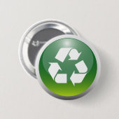 Glattes recycelndes Zeichen Button (Vorne & Hinten)