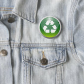 Glattes recycelndes Zeichen Button (Beispiel)