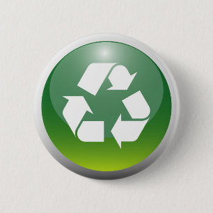 Glattes recycelndes Zeichen Button