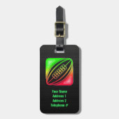 Glattes Rugby Gepäckanhänger (Vorderseite vertikal)