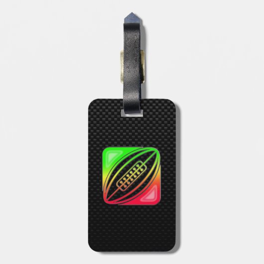 Glattes Rugby Gepäckanhänger (Rückseite vertikal)