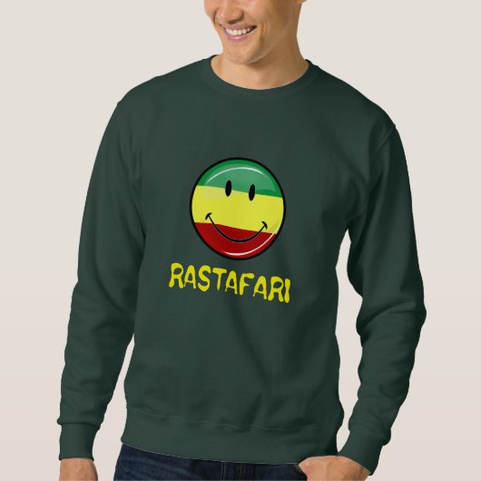 Glattes rundes glückliches Rasta Flaggen-Shirt Sweatshirt (Vorderseite)