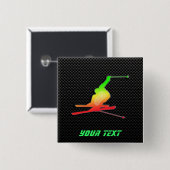 Glattes Schnee-Skifahren Button (Vorne & Hinten)