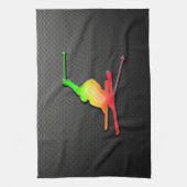 Glattes Schnee-Skifahren Geschirrtuch (Vertikal)