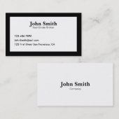 Glattes Schwarzes II Visitenkarte (Vorne/Hinten)