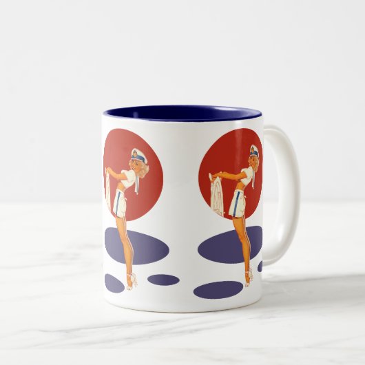 Glattes Segeln Zweifarbige Tasse (VorderseiteRechts)