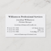 Glattes Silber mit roten Visitenkarten Visitenkarte (Rückseite)