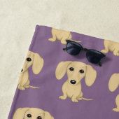 Glattes überzogenes Dackel-Hundesahnemuster Strandtuch (Beispiel)