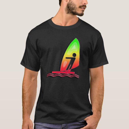 Glattes Windsurfing T-Shirt (Vorderseite)
