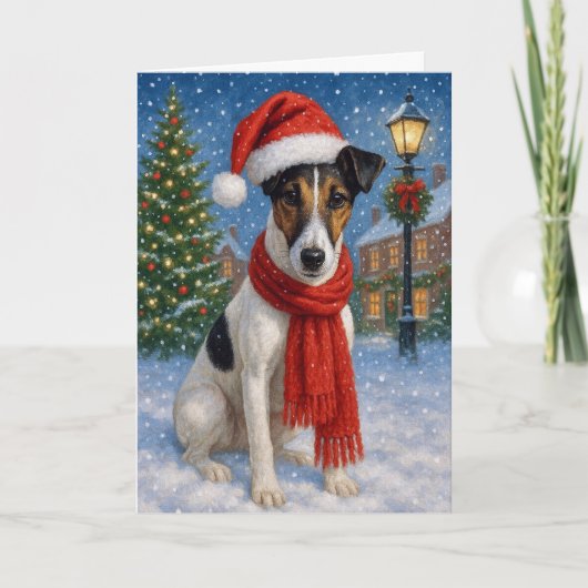 Glattfoxterrier-Feiertag  Karte (Vorderseite)