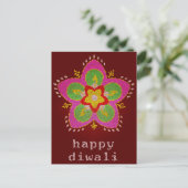 Glattglas rangoli postkarte (Stehend Vorderseite)