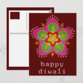 Glattglas rangoli postkarte (Vorne/Hinten)