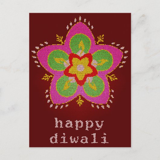 Glattglas rangoli postkarte (Vorderseite)