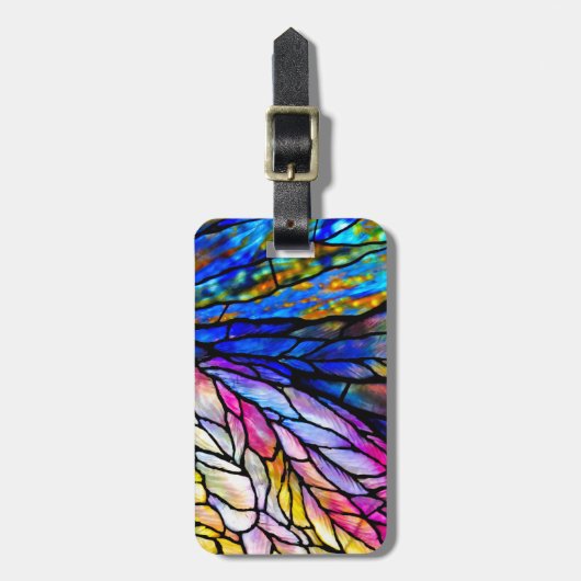 Glattglas, Tiffany - Stil, Gepäckanhänger (Vorderseite vertikal)