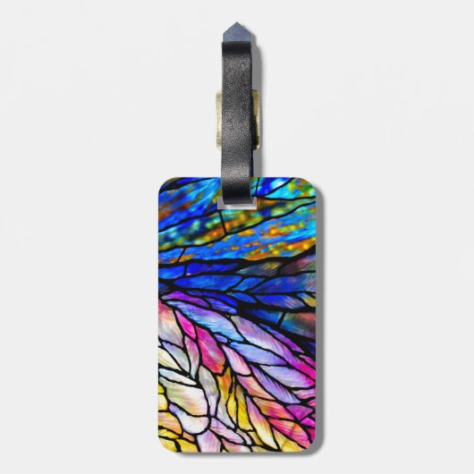 Glattglas, Tiffany - Stil, Gepäckanhänger (Rückseite vertikal)