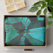 Glattglaseffekt von Grün und Blues Seidenpapier (Geschenk)