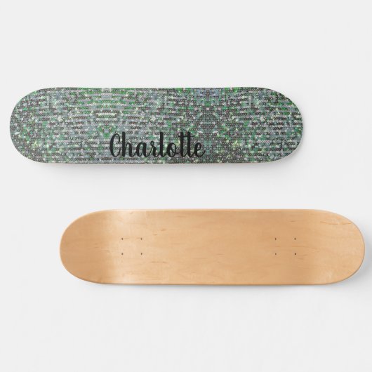 Glattglasur funkelnde Glitzer-Sequenzen Skateboard (Horizontal)