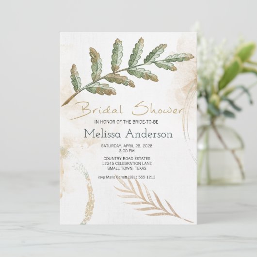 Glattgrüne Blumen Elegantes Brautparty (Stehend Vorderseite)