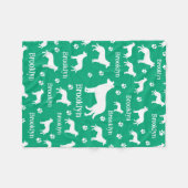 Glatthaar Collie Personalisierte Hundedecke Fleecedecke (Vorderseite (Horizontal))