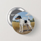 Glatthaar-Foxterrier Button (Vorne & Hinten)