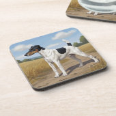 Glatthaar-Foxterrier Getränkeuntersetzer (Linke Seite)