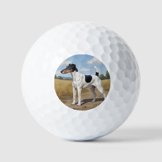 Glatthaar-Foxterrier Golfball (Vorderseite)