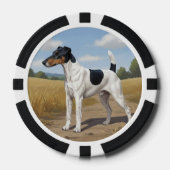 Glatthaar-Foxterrier Pokerchips (Vorderseite)