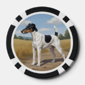 Glatthaar-Foxterrier Pokerchips (Rückseite)