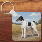 Glatthaar-Foxterrier Schlüsselanhänger (Vorderseite)